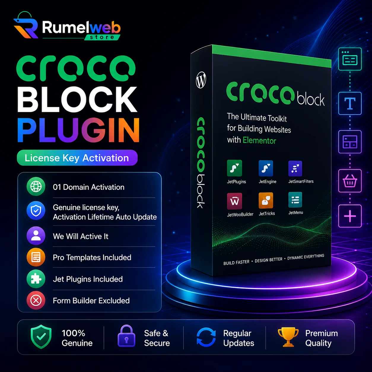 Crocoblock Plugin License Key Activation for WordPress with Original License and Lifetime Auto Updates Crocoblock Plugin License Key Activation for WordPress with Original License and Lifetime Auto Updates