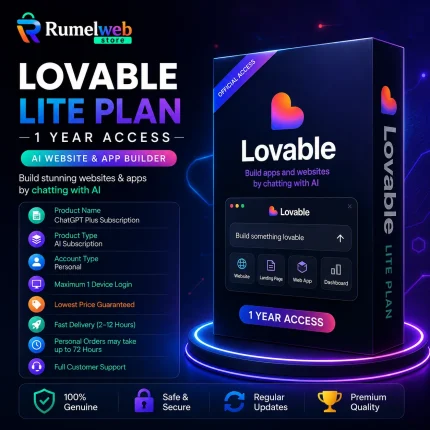 Lovable Lite Plan 1 Year Personal Account | Official Activation Bangladesh